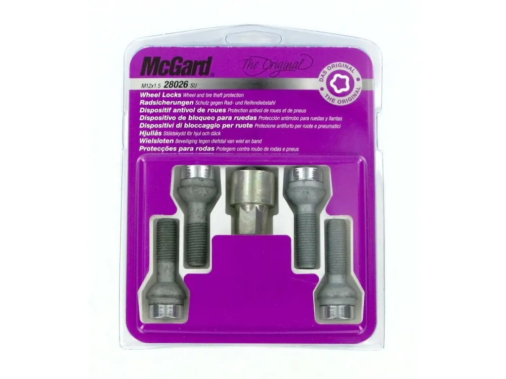 McGard bezpečnostní šrouby M12x1,5x36mm koule R12, klíč 17 Vrácení Zdarma