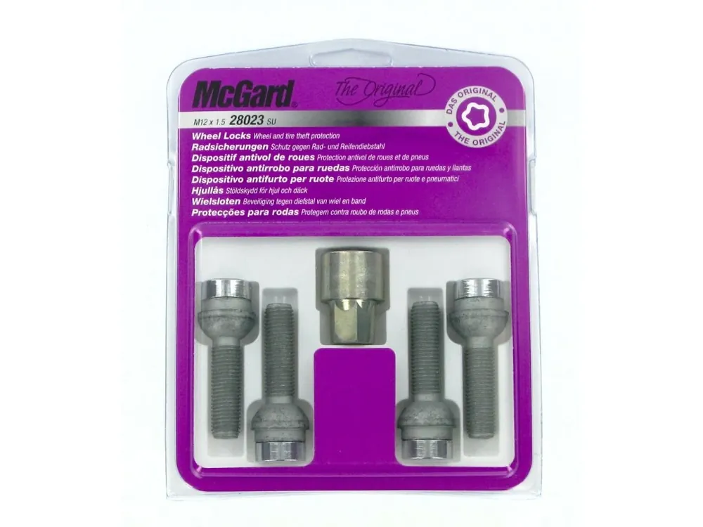 McGard bezpečnostní šrouby M12x1,5x39,9mm koule R12, klíč 17 Bezpečná Platba
