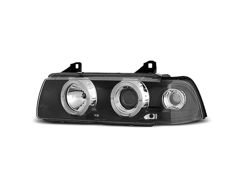Omezená Nabídka Přední světla BMW E36 91-98 Angel Eyes - coupe, cabrio - černé