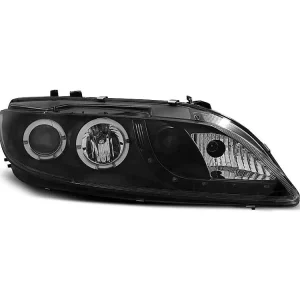 Značkový Přední světla Mazda 6 02-07 Angel Eyes - černé