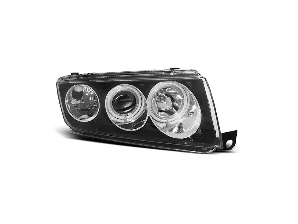 Koupit Online Přední světla Škoda Fabia 99-07 - černá Angel Eyes