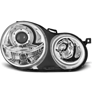 Akce Přední světla VW Polo 9N 02-05 Angel Eyes - chrom