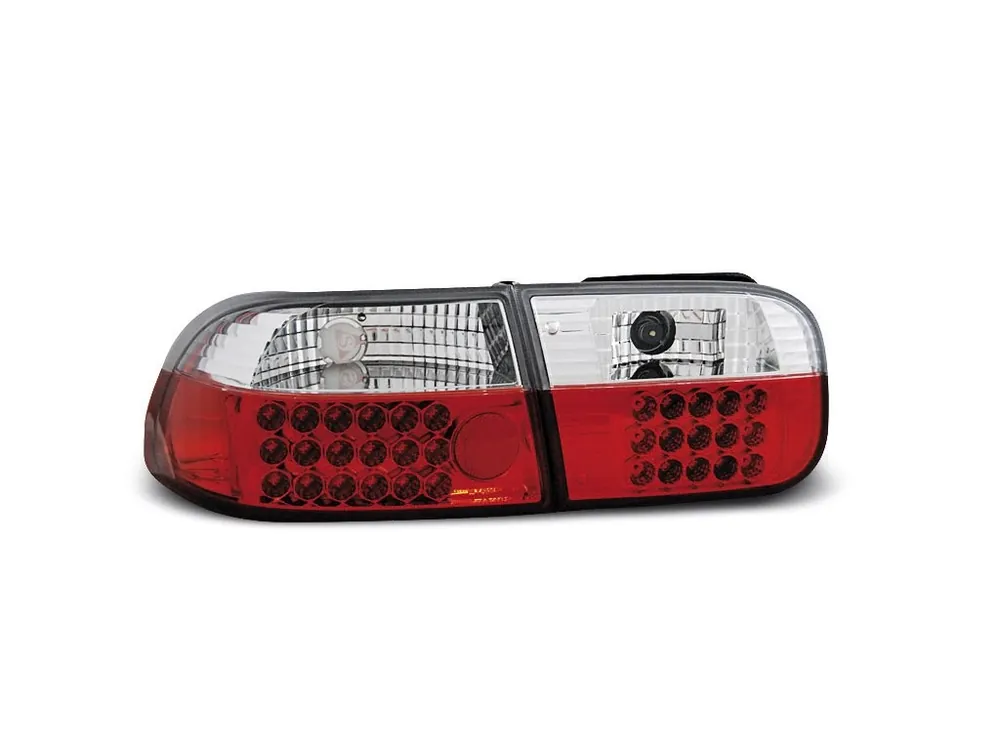 Zadní světla Honda Civic 91-95 2/4dv. - krystal/červené LED Aktuální
