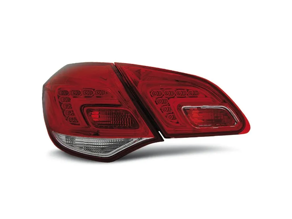 Zadní světla Opel Astra J HTB 09+ červená/ krystal LED BAR Akční Cena