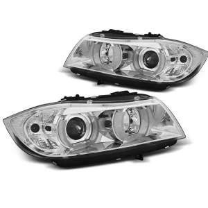 Přední světla BMW E90/E91 03.05-08.08 XENON 3D U-TYP chrom Nejprodávanější