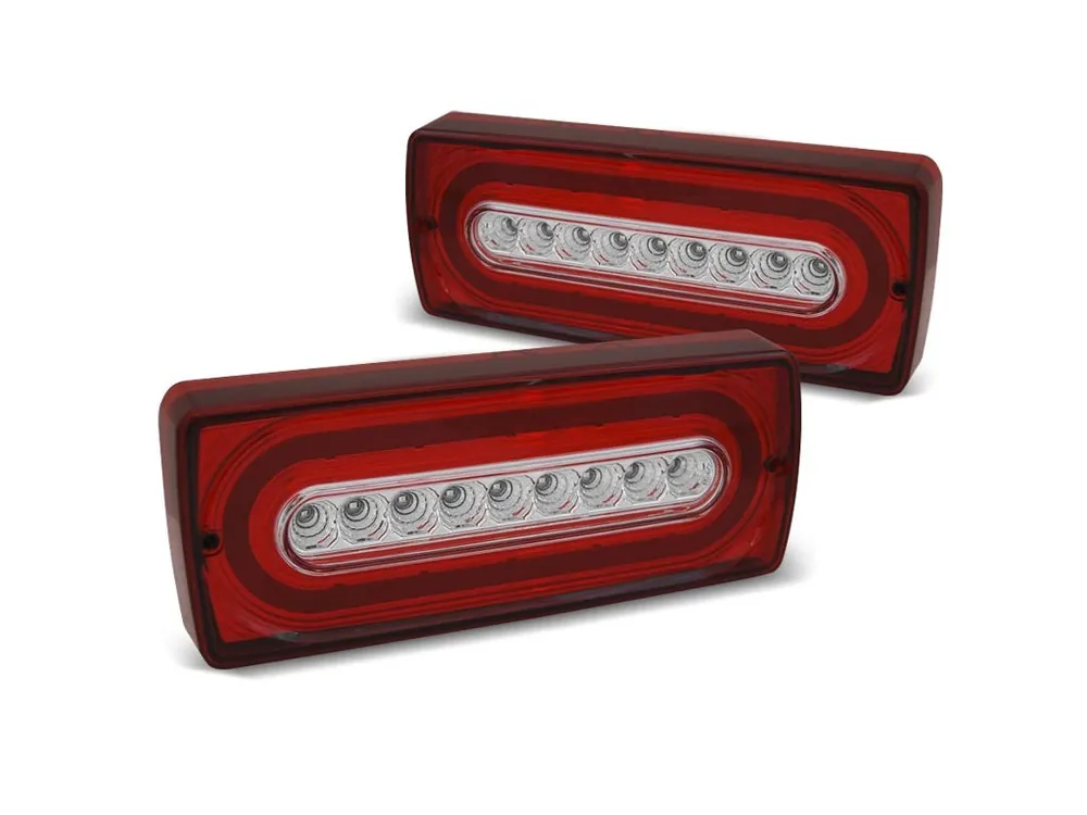 Zadní světla Mercedes Benz G W463 90-12 červené/bílé LED 1 Výhodná Nabídka