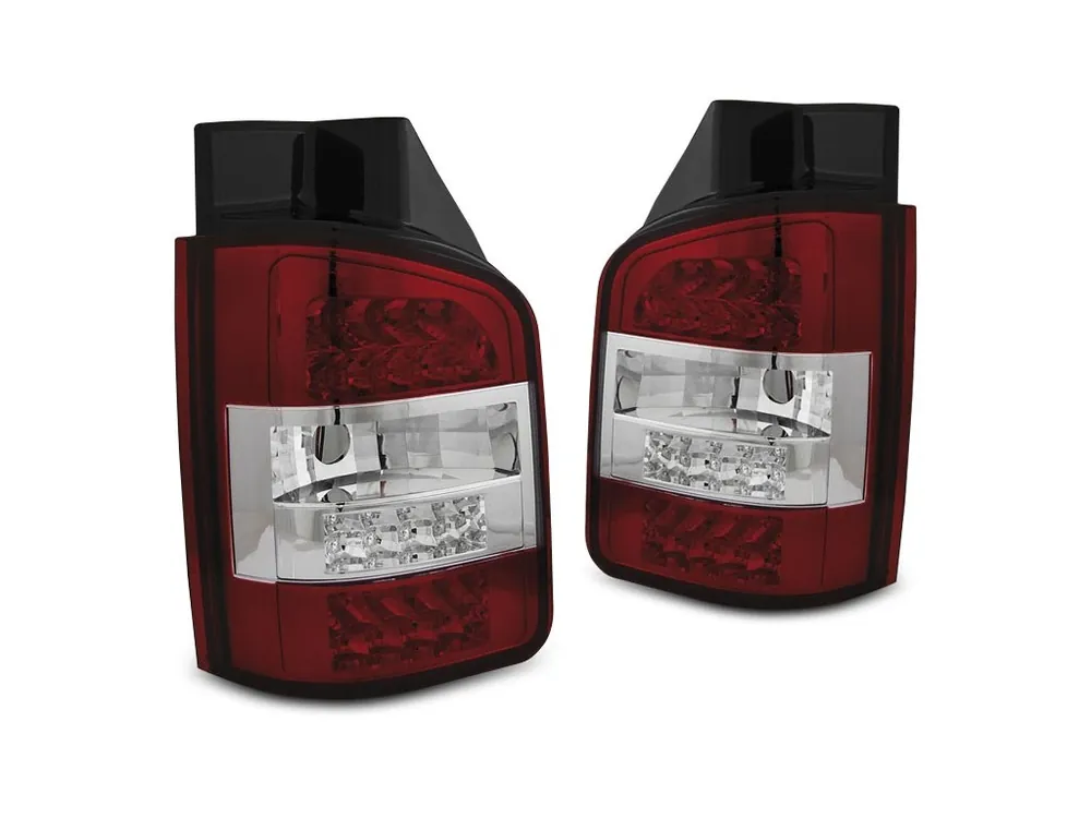Originální Zadní světla VW T5 03-09 dvojité dveře - červená/bílá LED