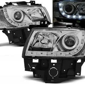 VW T4 96-03 - přední chrom světla s LED svícením Oblíbený