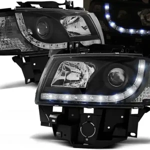 VW T4 96-03 - přední černá světla s LED svícením Cenový Hit