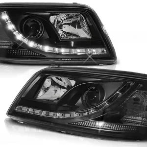 VW T5 03-09 - přední černá světla s LED svícením Nakupujte Hned
