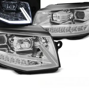 Omezená Nabídka VW T6 15- - přední chrom světla TUBE LIGHT s LED denním svícením a dynamickým blinkrem