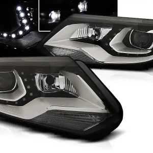 Akční Cena VW TIGUAN 11-15 - přední černá světla s LED denním svícením