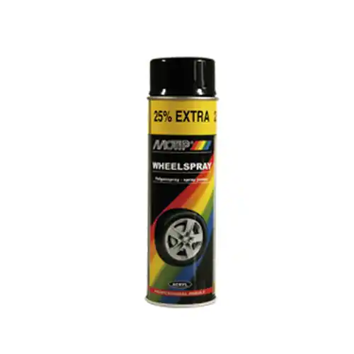 Rychlé Dodání Barva ve spreji na disky - černá lesklá Motip Rallye (500ml)