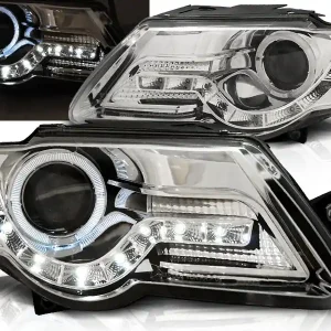 VW PASSAT B6 3C 05-10 - přední chrom světla s LED svícením Výprodej