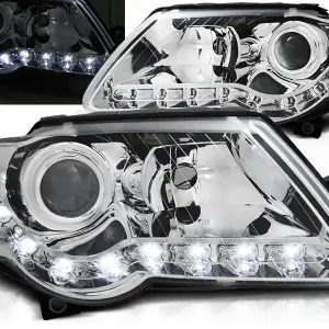 Objednat Nyní VW PASSAT B6 3C 05-10 - přední chrom světla s LED svícením