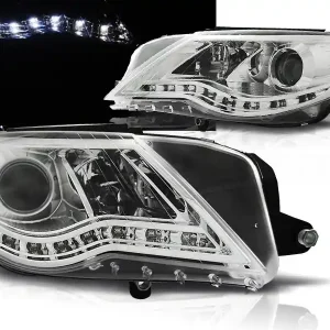 Oblíbený VW PASSAT CC - přední chrom světla s LED svícením