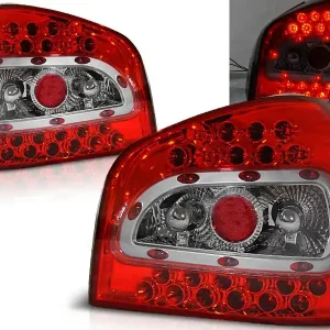 AUDI A3 96-00 3D/5D - zadní LED světla červeno bílá Víkendová Akce