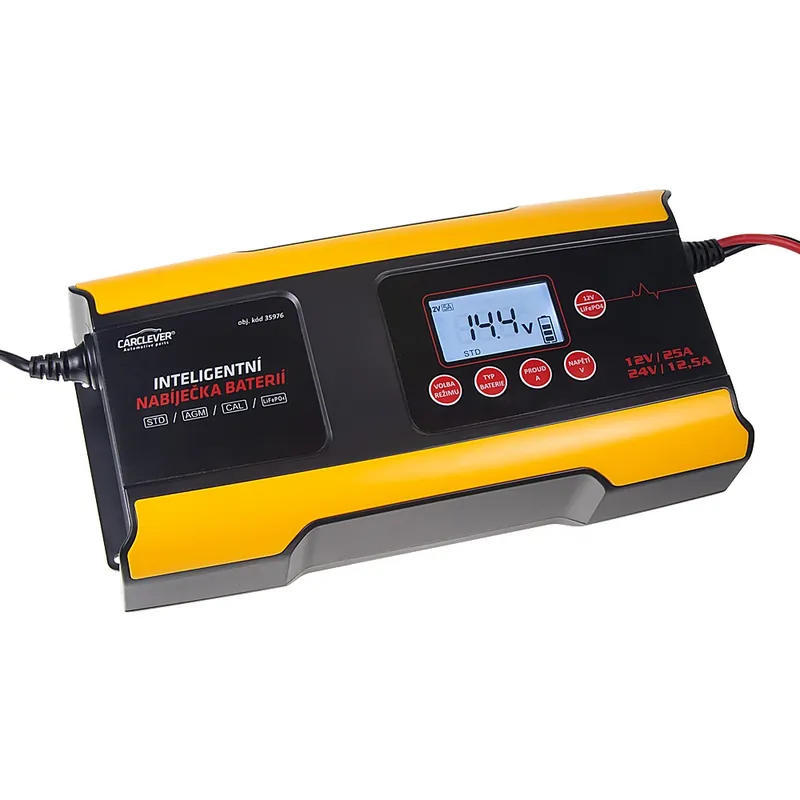 Mikroprocesorová nabíječka 12V / 24V - 25A WET / AGM / GEL / VRLA / CALCIUM / 12V LifePO4 Cenově Výhodný