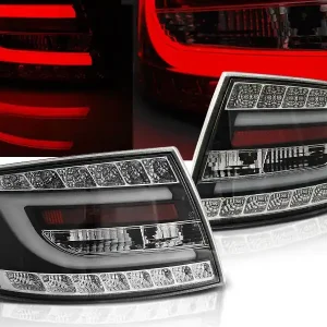 AUDI A6 C6 SEDAN 04-08 - zadní LED světla černá 6-pin LED BAR Vrácení Zdarma