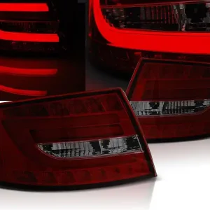AUDI A6 C6 SEDAN 04-08 - zadní LED světla červeno kouřová 6-pin LED BAR Expresní Doručení