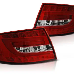 Originální AUDI A6 C6 SEDAN 04-08 - zadní LED světla červeno bílá 7-pin LED BAR