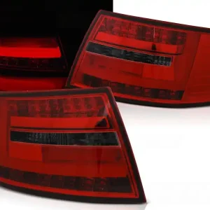 AUDI A6 C6 SEDAN 04-08 - zadní LED světla červeno kouřová 6-pin LED BAR Finální Výprodej