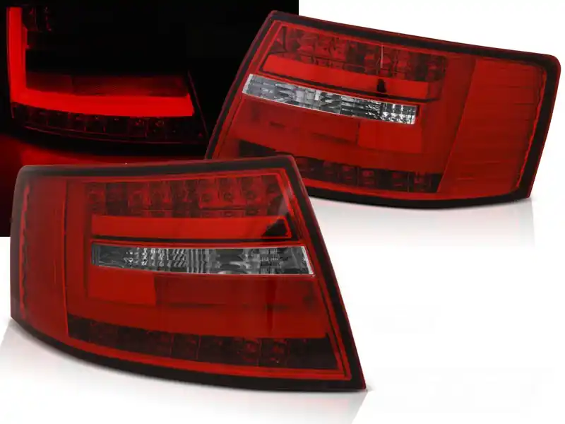 AUDI A6 C6 SEDAN 04-08 - zadní LED světla červeno bílá 6-pin LED BAR Kup Teď
