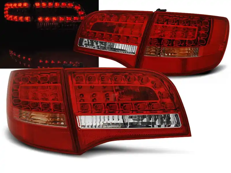 AUDI A6 C6 05-08 AVANT - zadní LED světla červeno bílá Výhodná Nabídka