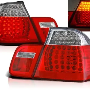BMW E46 98-01 SEDAN - zadní LED světla červeno bílá Jen Po Omezenou Doba