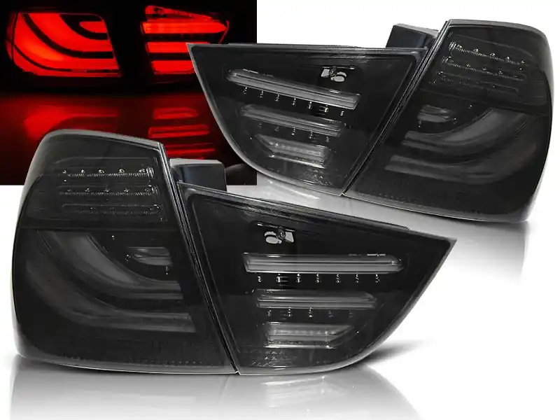 BMW E90 09-11 SEDAN - zadní LED světla kouřová LED BAR Rychlé Dodání