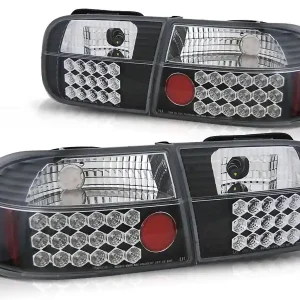 Vrácení Zdarma HONDA CIVIC 91-95 3D - zadní LED světla černá