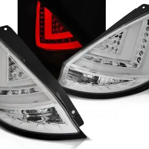Zlevněný FORD FIESTA MK7 08-12 HTB - zadní LED světla chrom LED BAR