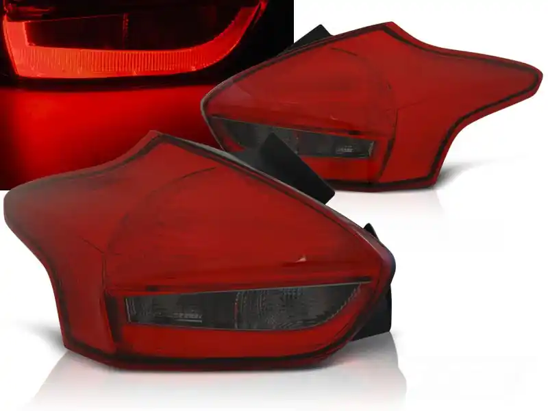 FORD FOCUS 3 15-18 HTB - zadní LED světla červeno kouřová Ověřený