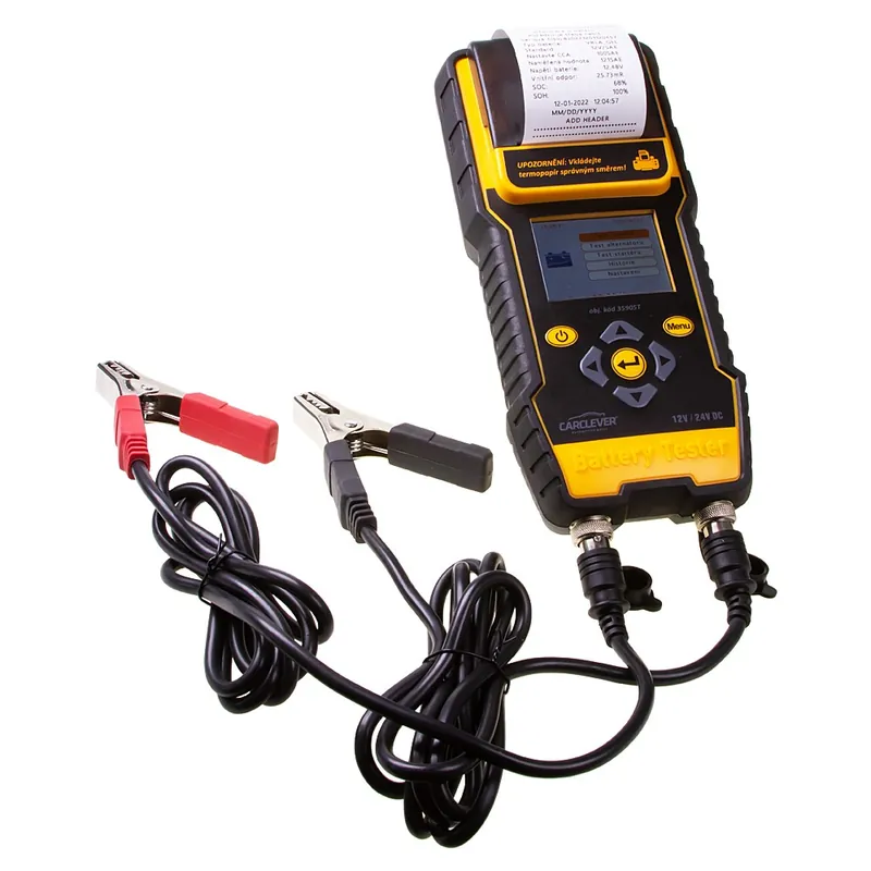 Rychlé Dodání Tester autobaterií 12V - baterie / nabíjení / startér 3v1 s tiskárnou