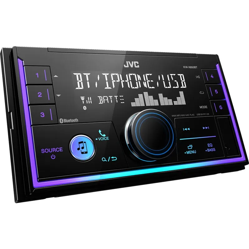 Autorádio JVC KW-X850BT - USB / Bluetooth / AUX / 2-DIN / Vícebarevné podsvícení Výprodej