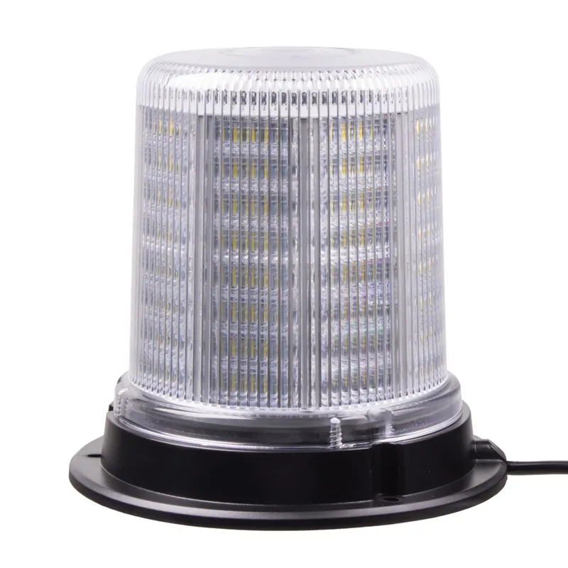 Hit Sezóny LED maják - bílý / 128x1,5W LED / 10-30V / ECE R10 / pevná montáž (ø154x149mm)