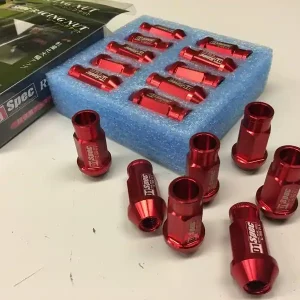 Nejlepší Cena Odlehčené matice kol - D1 Racing Spec červené dlouhé 12x1.50
