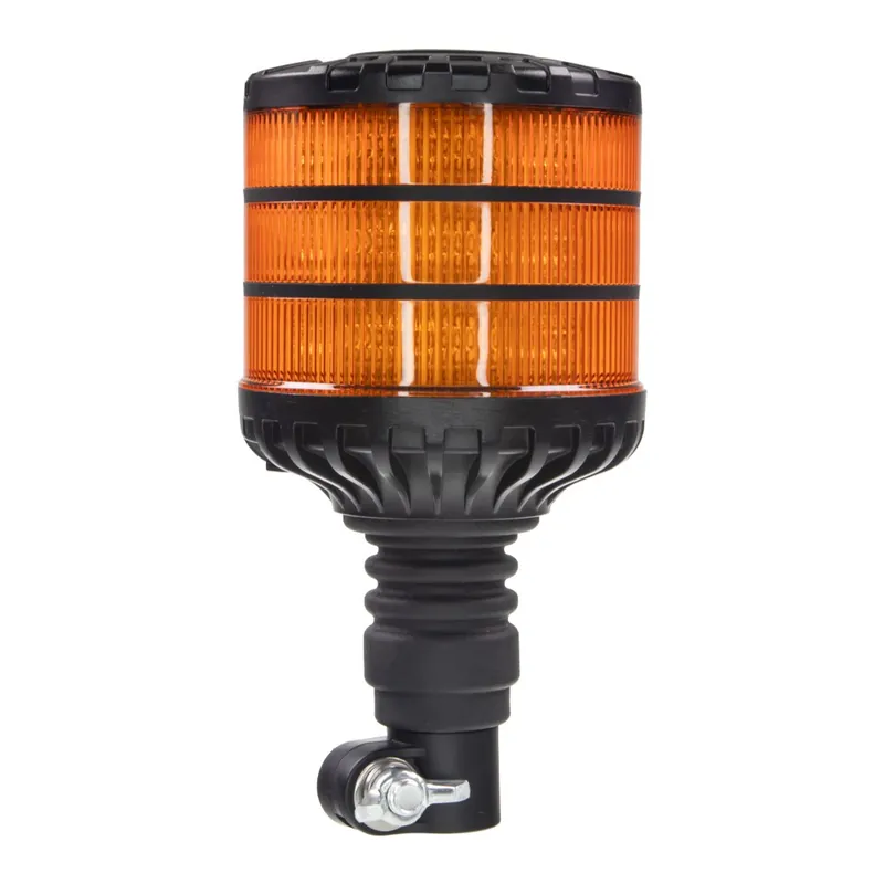 Oranžový LED maják na držák 12/24V - 24x LED / ECE R65 / HEAVY-DUTY (ø110 x 208mm) Sleva