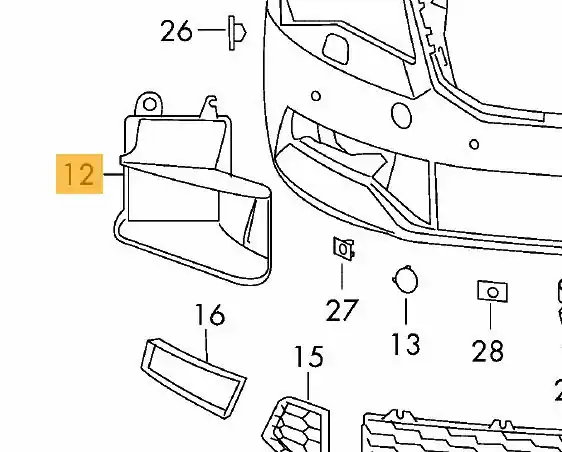 Škoda Superb III - spodní část předního spoiler nárazníku Ověřený