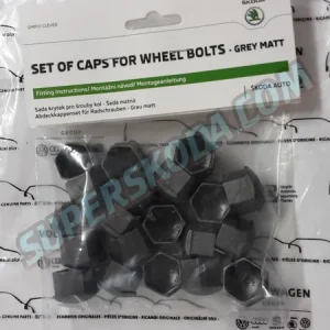 Škoda Auto krytky šroubů - MATT GREY Nejprodávanější