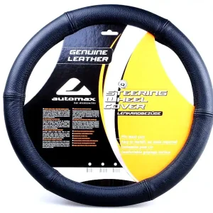 Kožený potah volantu Black 37 - 39 cm černý - Automax Nakupujte Hned