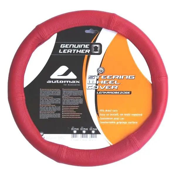 Cenově Výhodný Kožený potah volantu Red 37 - 39 cm červený - Automax