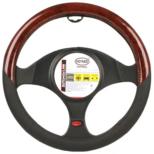 Potah volantu 37 - 39 cm HEYNER SoftComfort PRO, imitace dřeva Bezpečná Platba