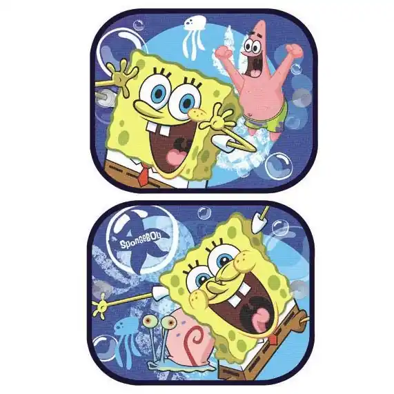 Protisluneční clony do auta na boční okna Sponge Bob (2 ks) Akční Nabídka