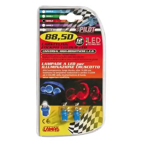 Kup Teď LED žárovky B8.5D do palubní desky, červené, 1 LED, 2 ks LAMPA