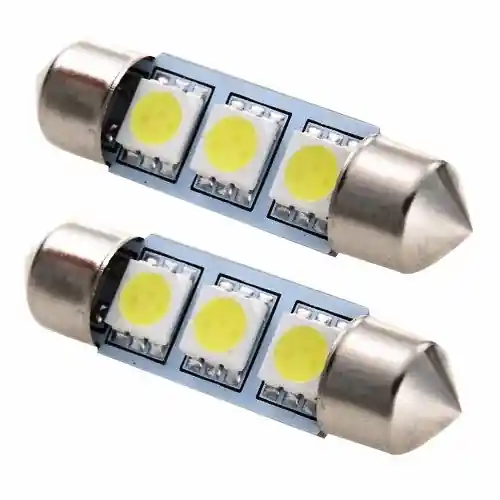 Hit Sezóny CAN-BUS sufitové žárovky 3 SMD LED - délka 36 mm - modré (2 ks)