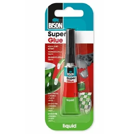 Bezpečná Platba Vteřinové lepidlo Bison Super Glue (3g)