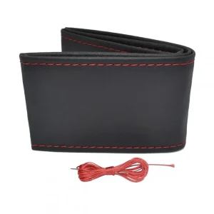Ověřený Potah volantu šněrovací, černý, červená nit 38-39 cm