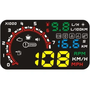 HEAD UP displej s konektorem OBD II / EUOBD s 5.5" displejem - Car Comfort Horká Nabídka