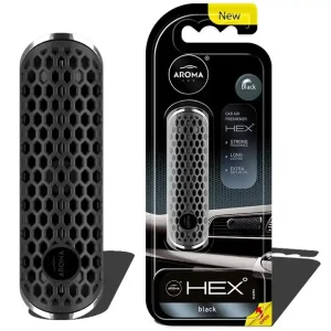 Jen Po Omezenou Doba Vůně do auta polymérní AROMA HEX, black, na mřížku